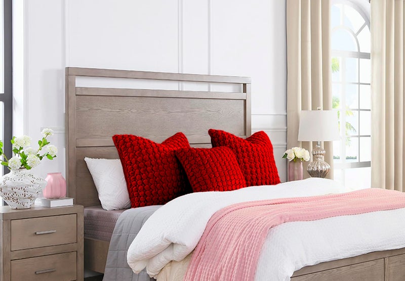 COCOPLOCEUS Set of 2 Red Throw Pillow Covers 18x18 Decorative Farmhouse Pillow Covers Velvet Square Cushion Covers Bubble Texture Pillowcase for Sofa Bed Living Room - Image 5