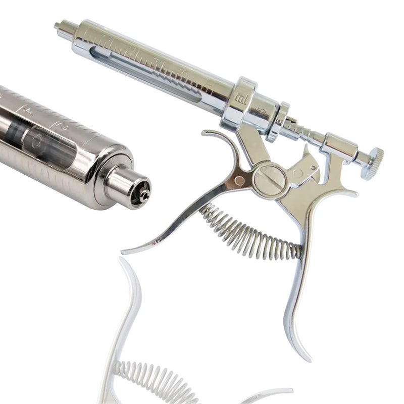 VISION TEK MED 30ml Stainless Steel Syringe Injector, Semi-automatic Cattle Syringe Gun For Goats, Chickens, Poultry - Image 5