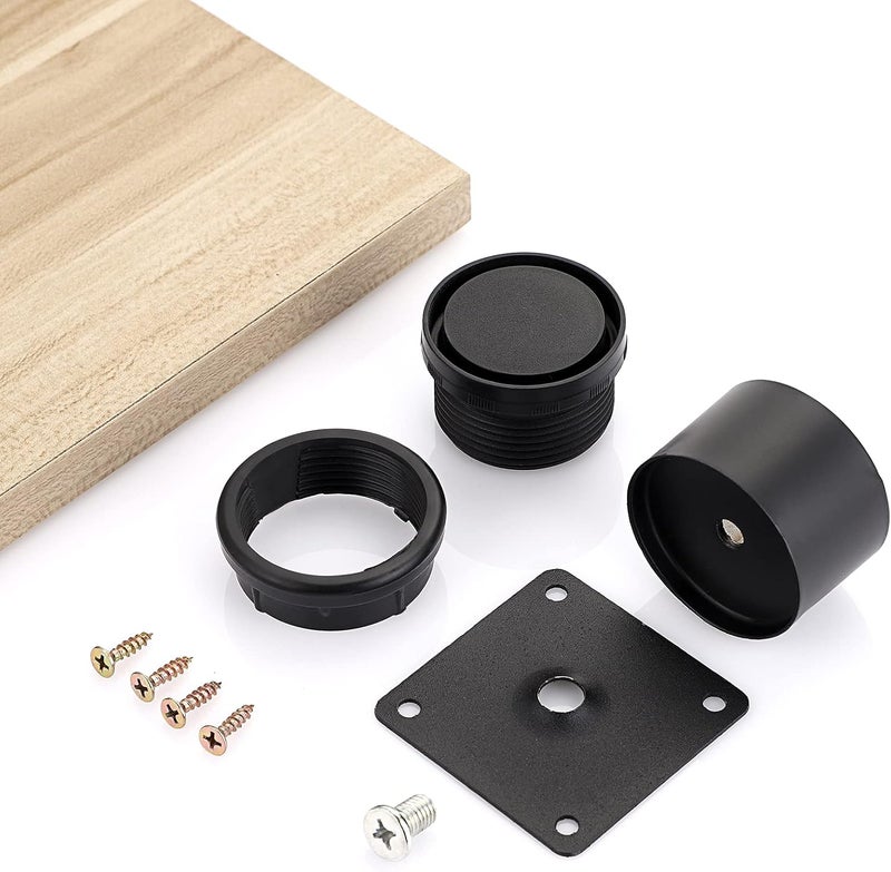 OwnMy 4 قطع أرجل أثاث معدنية من الفولاذ المقاوم للصدأ بارتفاع 2 بوصة، أرجل خزانة مكتب قابلة للتعديل، دعامات أثاث معدنية بديلة، أرجل زوايا ثقيلة لدعم الأرائك والكراسي - Image 5