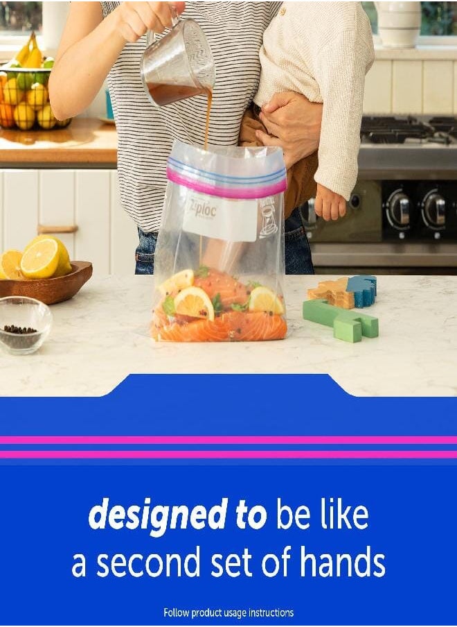 Ziploc Ziploc Gallon Food Storage Bags, Stay Open Design with Stand-Up Bottom, Easy to Fill, 19 Count  - Image 3