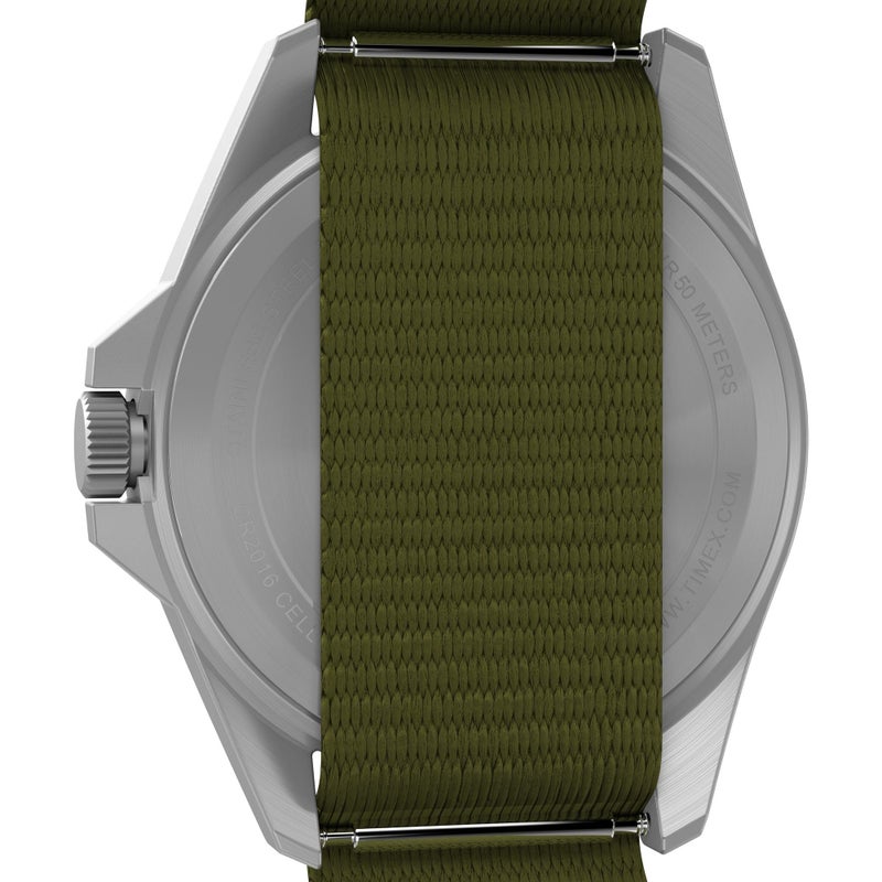 Timex Unisex Expedition Field 36mm Watch - Green Strap Natural Dial Silver-Tone Case - Image 4