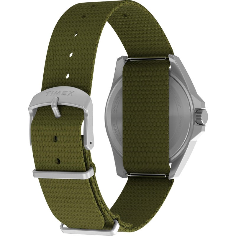Timex Unisex Expedition Field 36mm Watch - Green Strap Natural Dial Silver-Tone Case - Image 5