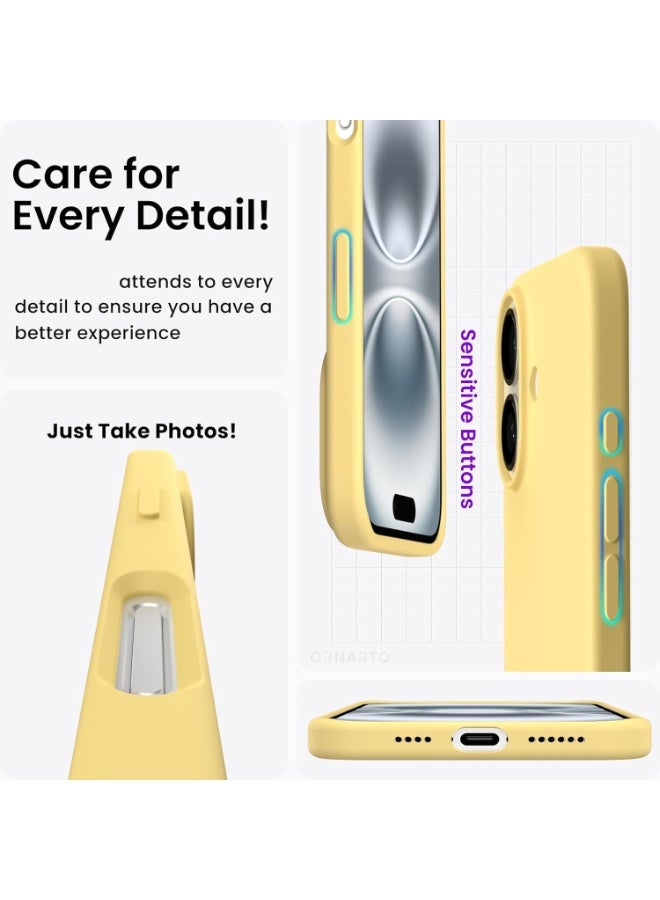 حافظة آيفون 17 من السيليكون الناعم السائل لهاتف آيفون 17 مع بطانة داخلية من الألياف الدقيقة حافظة هاتف واقية مضادة للصدمات لهاتف آيفون 17 6.3 بوصة - Image 3