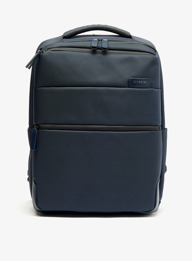 DUCHINI Men's Solid Backpack with Adjustable Straps and Zip Closure - Image 1