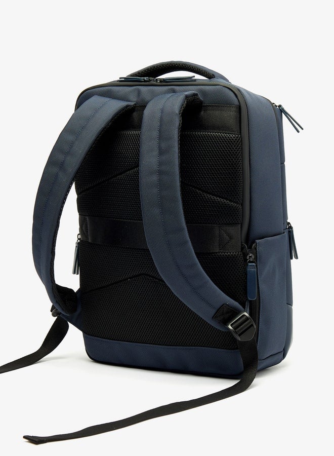 DUCHINI Men's Solid Backpack with Adjustable Straps and Zip Closure - Image 3