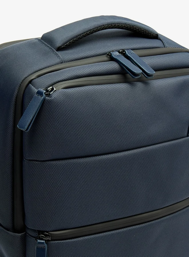 DUCHINI Men's Solid Backpack with Adjustable Straps and Zip Closure