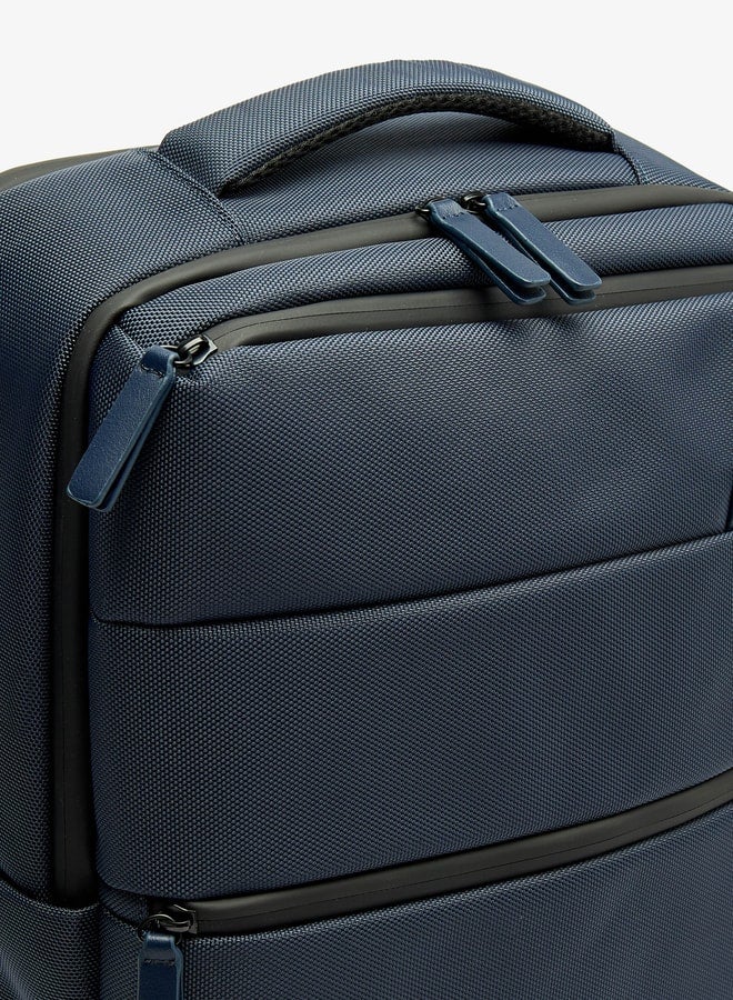 DUCHINI Men's Solid Backpack with Adjustable Straps and Zip Closure - Image 4