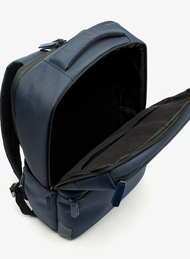 DUCHINI Men's Solid Backpack with Adjustable Straps and Zip Closure