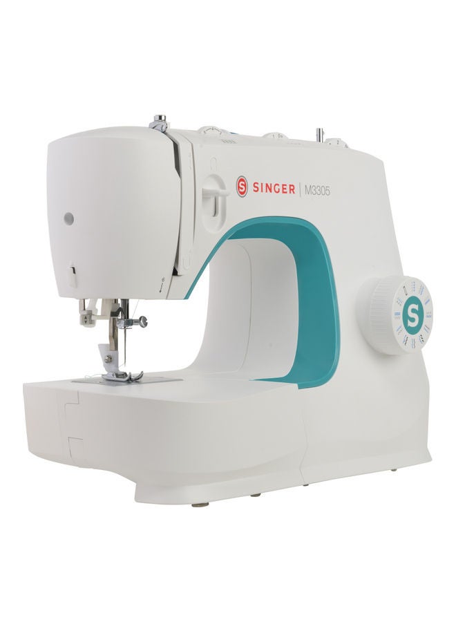 SINGER Sewing Machine Mechanical, 23 Stitches, Adjustable Stitch Length And Width, Free Arm, LED Light, Needle Threader, One-Step Buttonhole, Heavy Duty SGM-M3305 White/Blue - Image 2