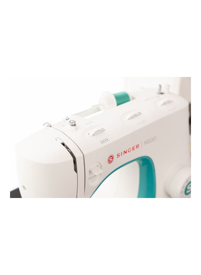 SINGER Sewing Machine Mechanical, 23 Stitches, Adjustable Stitch Length And Width, Free Arm, LED Light, Needle Threader, One-Step Buttonhole, Heavy Duty SGM-M3305 White/Blue - Image 4