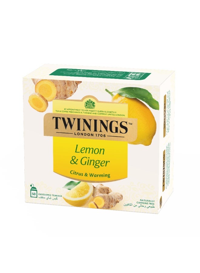 Twinings Infuso Lemon And Ginger Tea 50 Bags 46 Grams - Image 3
