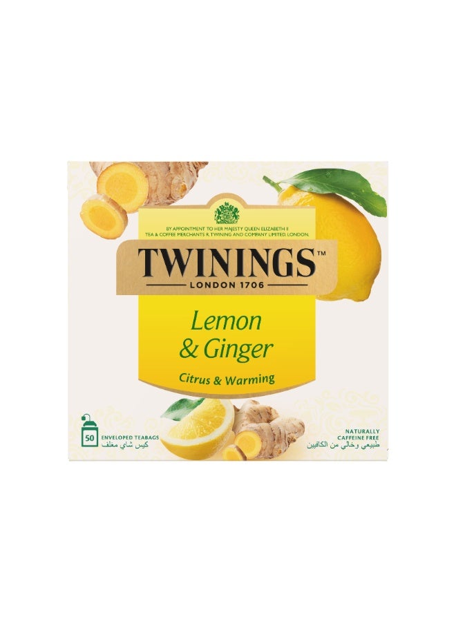 Twinings Infuso Lemon And Ginger Tea 50 Bags 46 Grams - Image 1