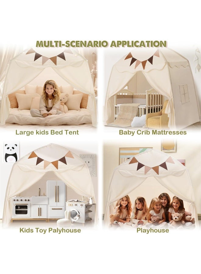 DUNISO Extra Large Kids Play Tent with Star Lights, Portable Foldable Tent, Indoor and Outdoor Playhouse for Boys and Girls, 130x100x130cm - Image 3