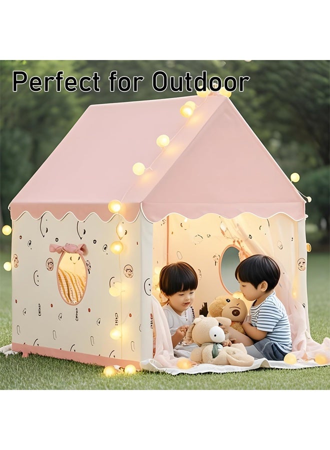 DUNISO Extra Large Kids Play Tent with Star Lights, Portable Foldable Tent, Indoor and Outdoor Playhouse for Boys and Girls, 130x100x130cm - Image 2