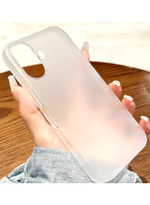 I Phone 16 Mobile Cover Translucent Color and Screen Protector Clear 2 IN 1.