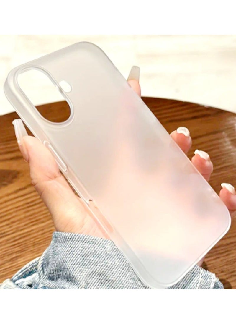 I Phone 16 Mobile Cover Translucent Color and Screen Protector Clear 2 IN 1.