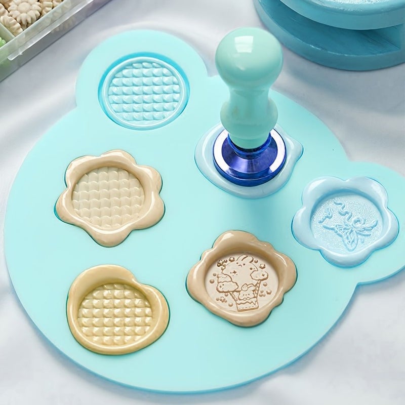Cyan Wax Stamping Mold Bear Head Design - Image 5