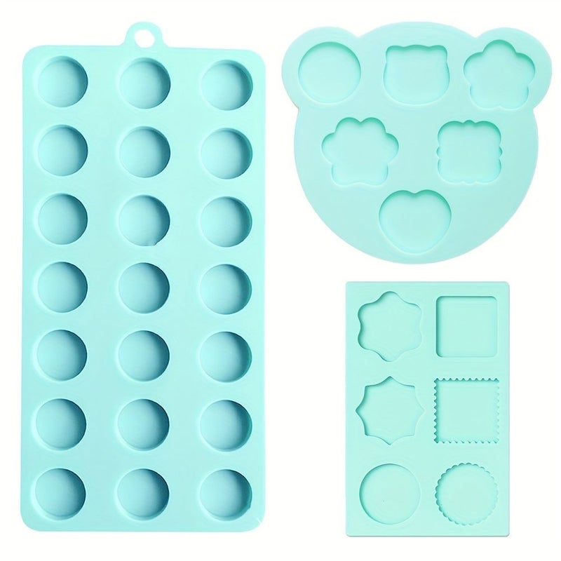 Cyan Wax Stamping Mold Bear Head Design - Image 1