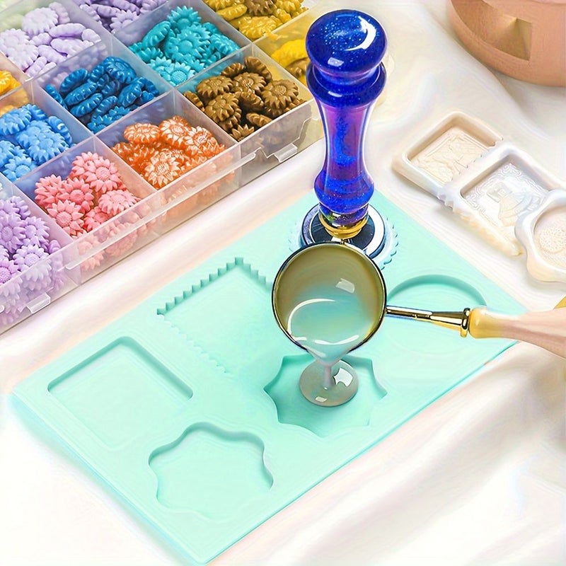 Cyan Wax Stamping Mold Bear Head Design - Image 3