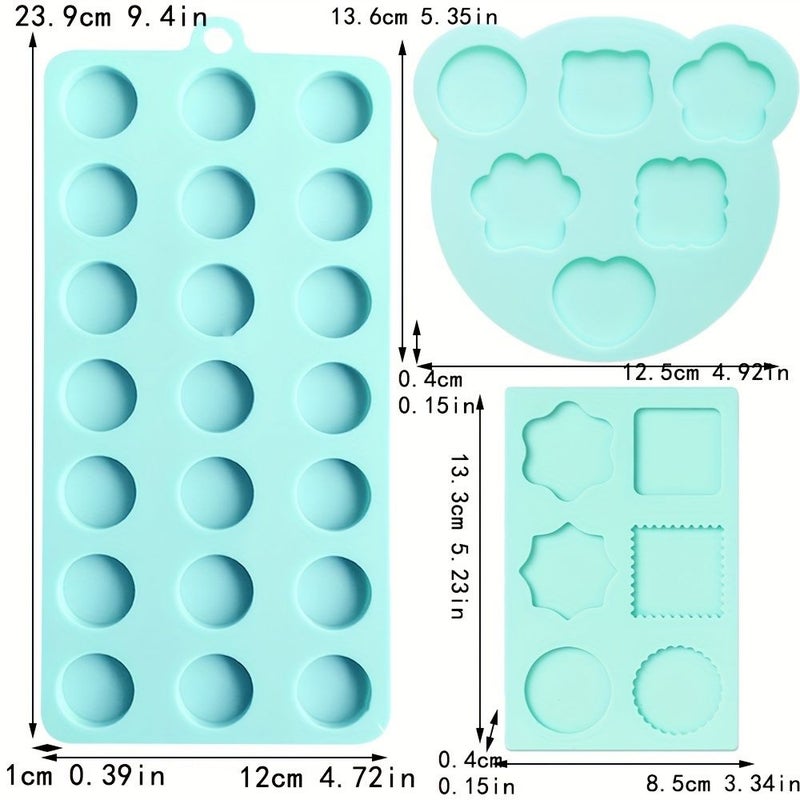 Cyan Wax Stamping Mold Bear Head Design - Image 2