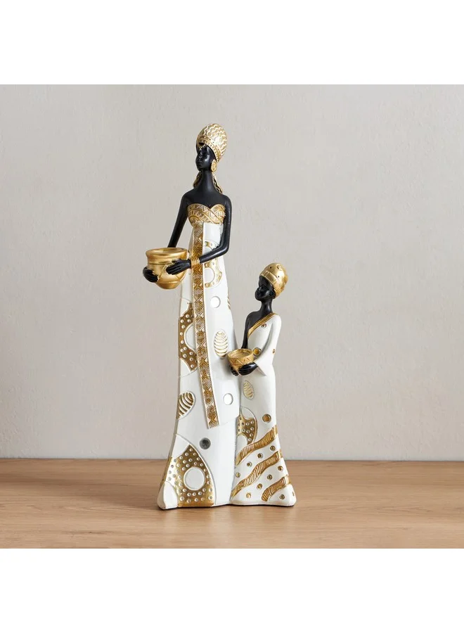 Home Box Marcel Polyresin Lady with Kid 15 x 8.5 x 36.5 cm