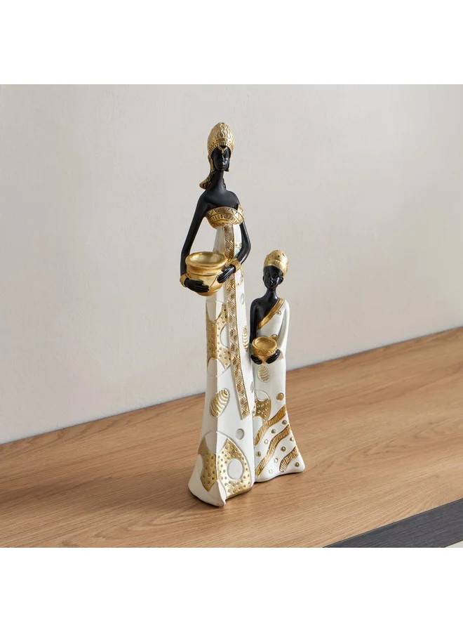 Home Box Marcel Polyresin Lady with Kid 15 x 8.5 x 36.5 cm