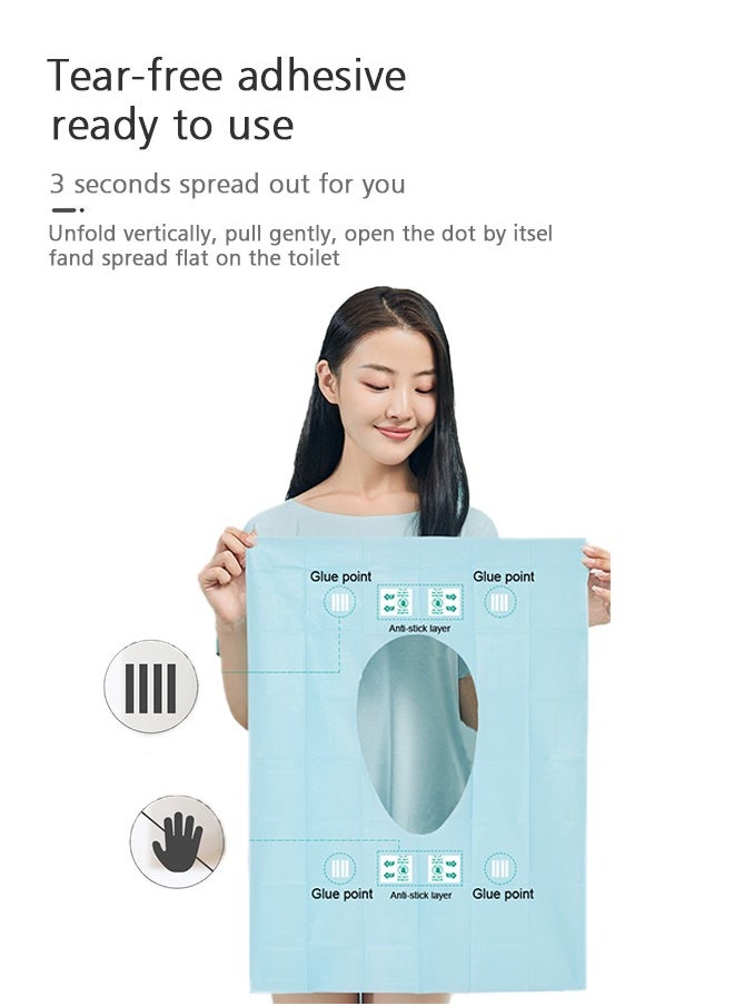 6Pcs Toilet Seat Covers Disposable Toilet Training Seat Covers Individual Package for Travel Friendly Packing for Kids Potty Training and Adult