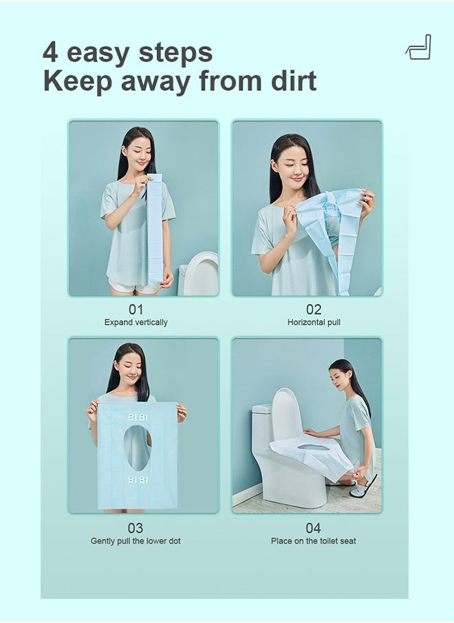 6Pcs Toilet Seat Covers Disposable Toilet Training Seat Covers Individual Package for Travel Friendly Packing for Kids Potty Training and Adult