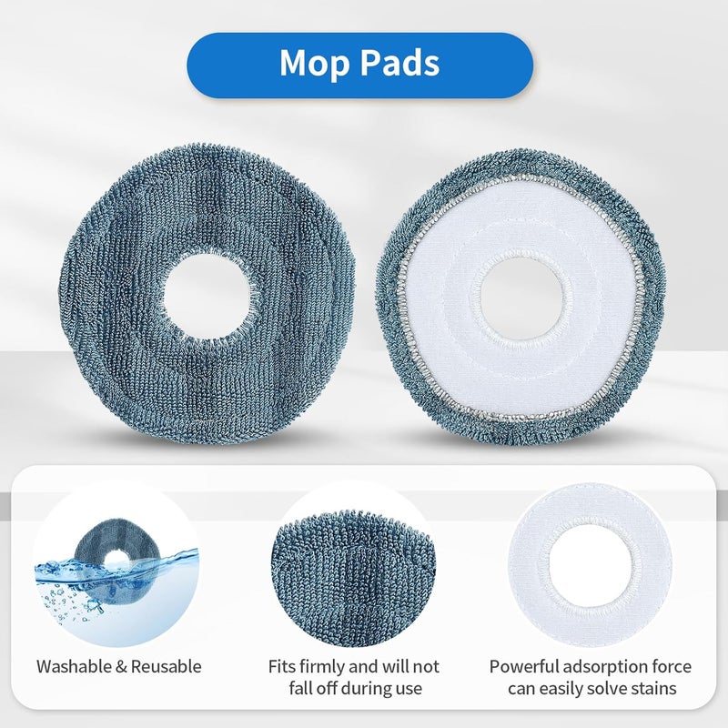 BUXEBUX 32 Pack C20 Omni Replacement Parts Accessories for Eufy C20 Omni Robot Vacuums kit, 2 Roller Brush, 6 HEPA Filters, 6 Side Brushes, 8 Mop Pads, 8 Dust Bags, 1 Clean Tool, 1 Screwdriver - Image 5