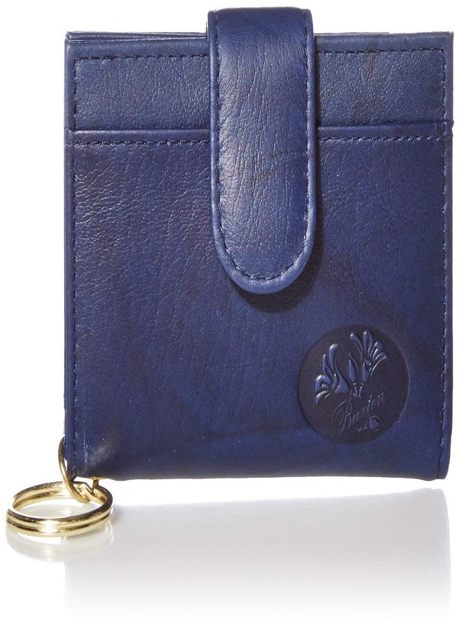 Buxton womens Heiress Pik-Me-Up® Tab Card Case, navy, One Size - Image 1