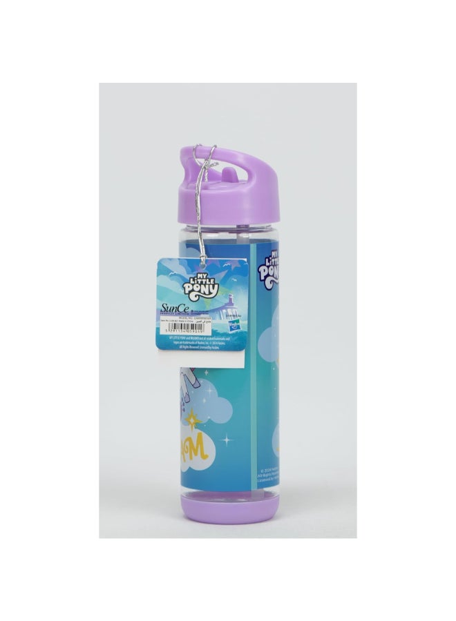 SunCe My Little Pony Plastic Water Bottle with Straw Purple and Blue 500 ml SUNS-4300MLO  - Image 5