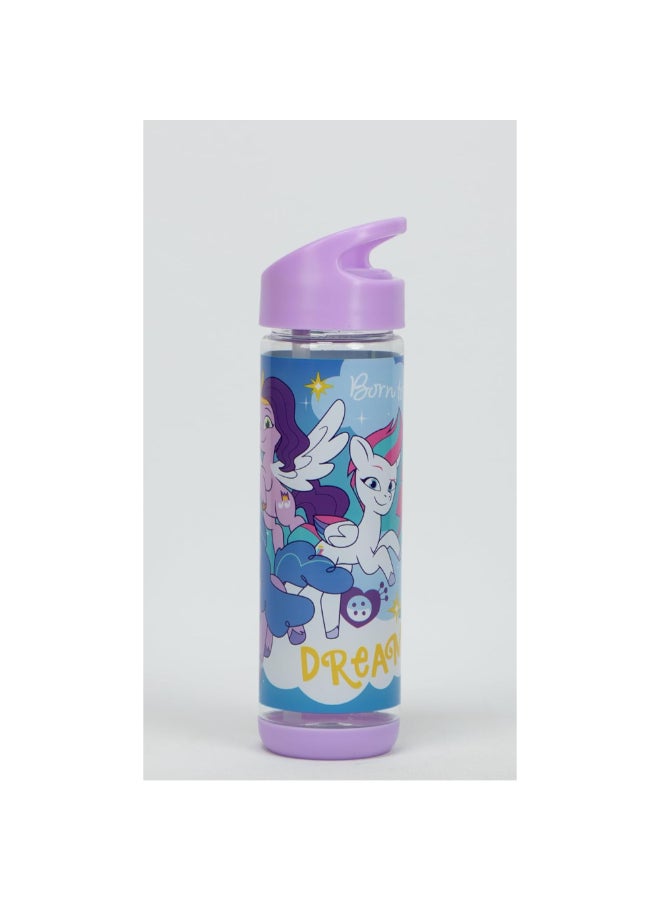 SunCe My Little Pony Plastic Water Bottle with Straw Purple and Blue 500 ml SUNS-4300MLO  - Image 2