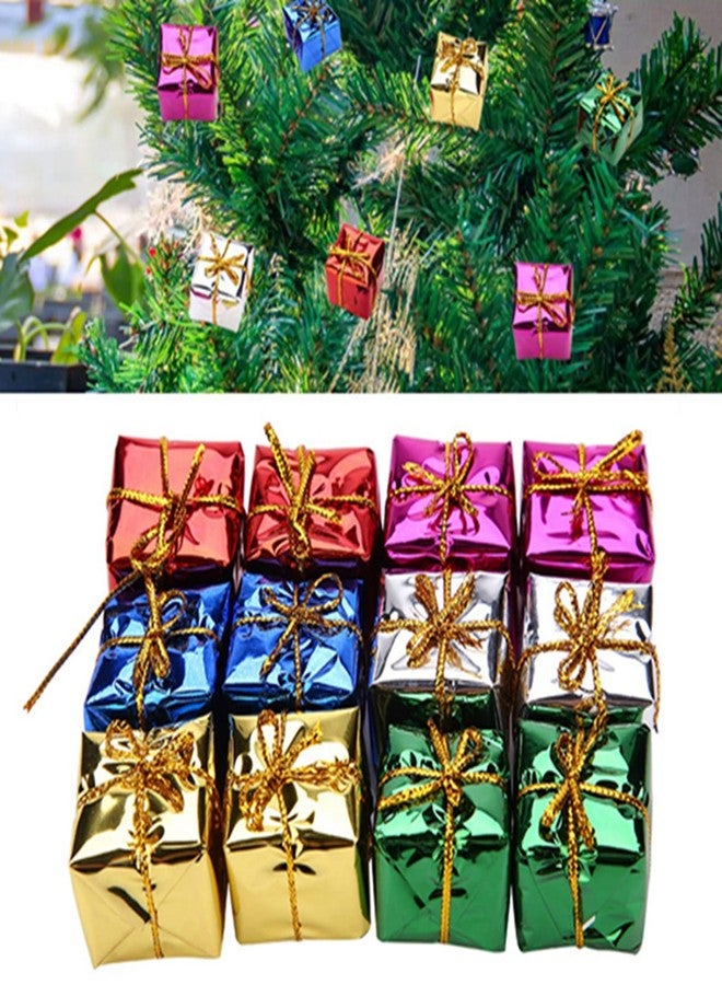VINGVO Mini Christmas Tree Ornaments Set, Birthday Ornaments for Tree 12PCS Mini Boxes Box Pendant Hanging Ornament for Christmas Tree Xmas Parties Decor - Image 2