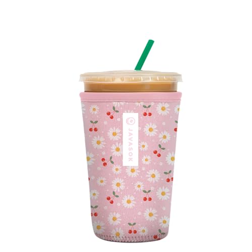 Sok It JavaSok Iced Coffee & Cold Soda Insulated Neoprene Cup Sleeve (Cherry Bomb, Medium: 22-28oz) - Image 1