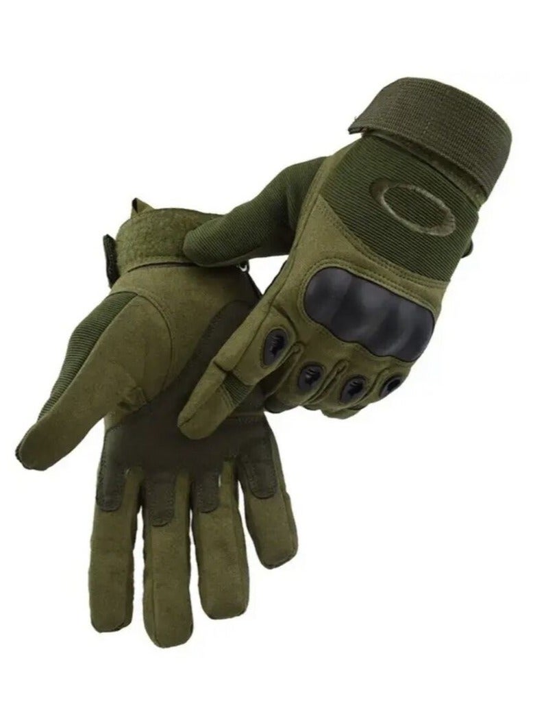 Motorcycle and Cycle Gloves, Full Finger Touchscreen For Riding Hiking Climbing Training (Size-L) Color-Green - Image 3