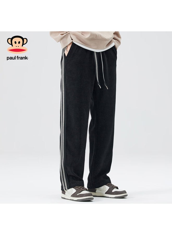 Paul Frank Men's Casual Pants Spring Autumn New Loose Straight-leg Versatile Pants Black 3XL - Image 2