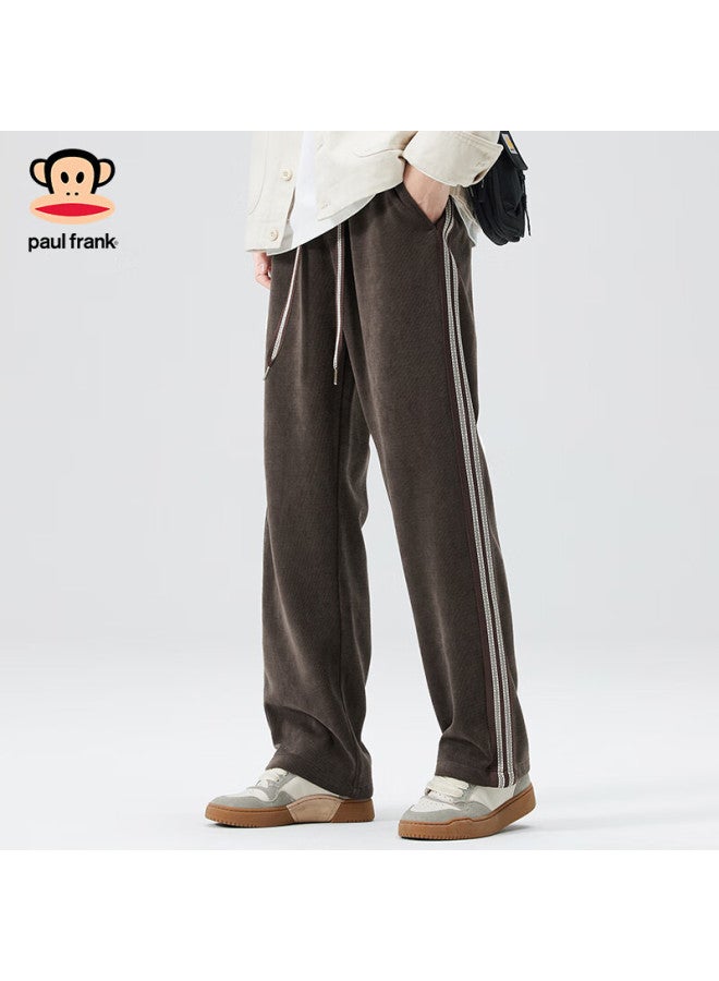 Paul Frank Men's Casual Pants Spring Autumn New Loose Straight-leg Versatile Pants Black 3XL - Image 3