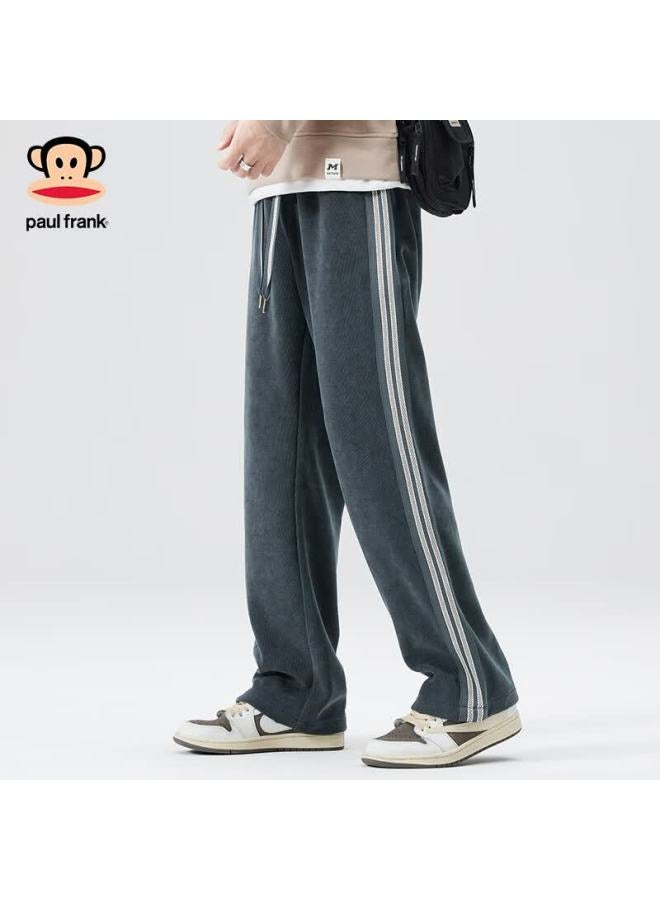 Paul Frank Men's Casual Pants Spring Autumn New Loose Straight-leg Versatile Pants Black 3XL - Image 1
