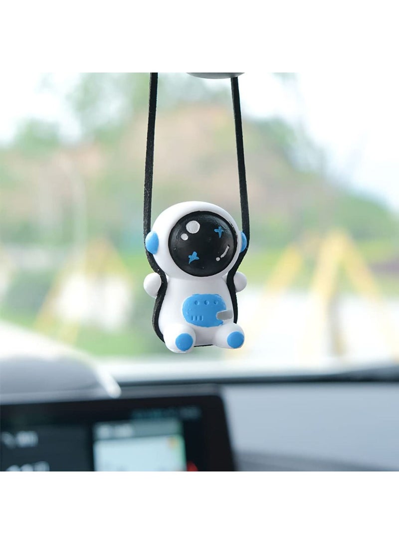 SYOSI Car Hanging Decoration Accessories, Cute Swing Astronaut Car Pendant Cartoon Car Rear View Mirror Hanging Ornaments Interior Rearview Mirrors Charms Ornament Room Decor for Home Indoor Car Hanging Dec - Image 5