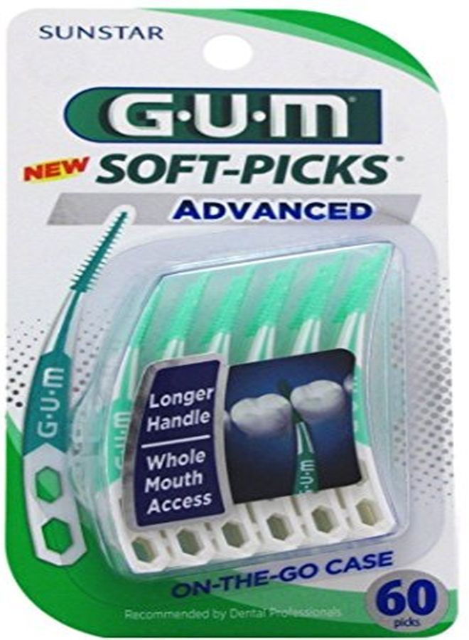 Gum 650R Soft-Picks Advanced Dental Picks, 60 Count - Image 1