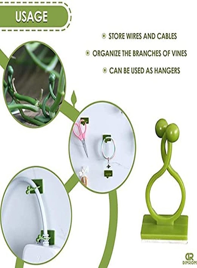 SILENT MONK Vine PlantClimbing Wall Clips Pack of 30 Pieces. Clips Will Stick permenently on Surface Inside Made in India. Green/White. Multi-Porpose Clips. (Green, 30) - Image 3