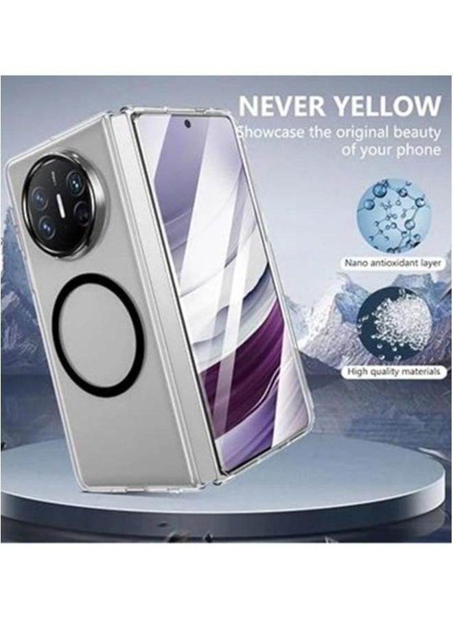 Crystal Clear Magnetic Case Compatible with Huawei Mate X5/X3, Mag-Safe, 【Strong Magnet】 【Non-Yellowing】 【Built-in Screen Protector】 Transparent Slim Cover  - Image 3