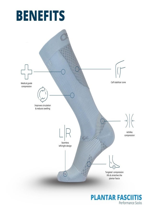 OS1st FS4 Compression Bracing Plantar Fasciitis Socks relives heel pain, improves circulation and overal foot health (US, Alpha, Large, Regular, Regular, Black) - Image 5