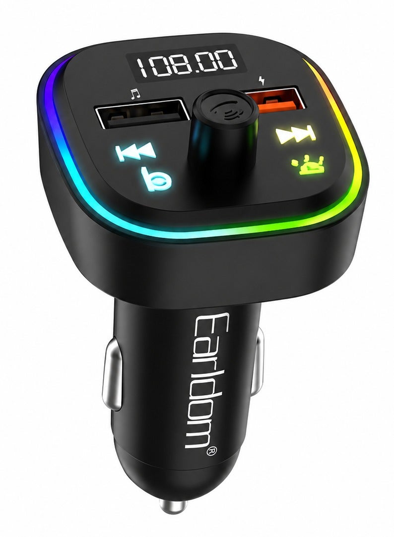 أيرلدوم شاحن سيارة بلوتوث ومحول إف إم من إيرلدوم ET-M85 بمنفذي USB (3.1 أمبير) - Image 1
