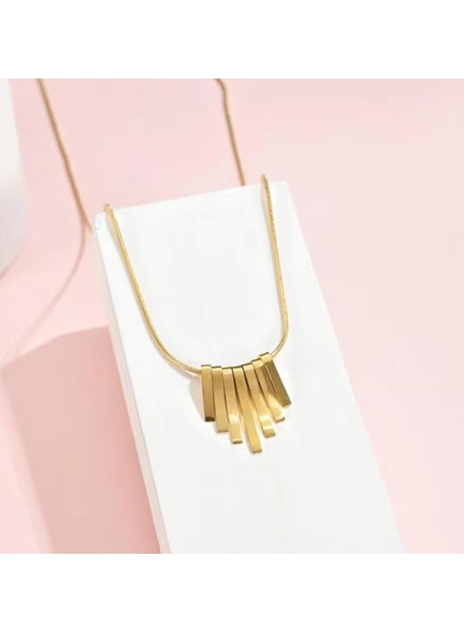 كاف كريشنس قلادة بسلسلة من الفولاذ المقاوم للصدأ للنساء من كاف كرييشنز، مقاس 40+5 سم، طراز هيب بوب - Image 2