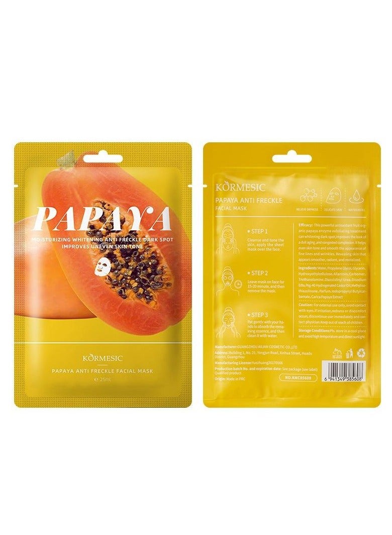 Kormesic Papaya Sheet Mask 5pcs  - Image 1