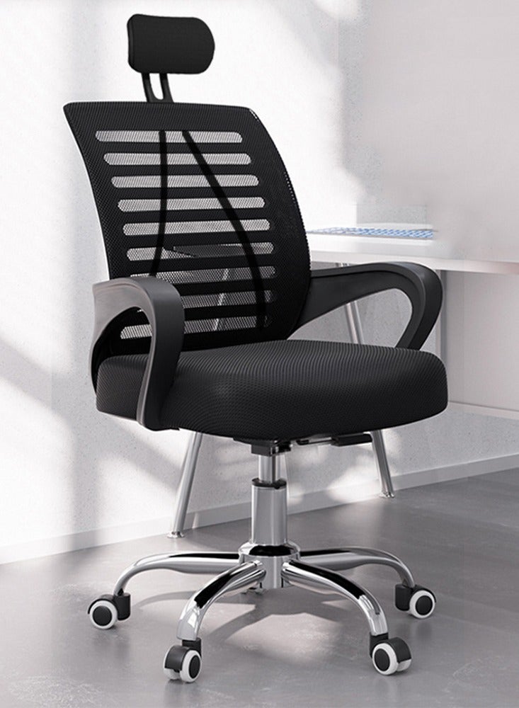 CityRiya-Long Office Chair Ergonomic Mesh Chair Adjustable Home Office Computer Chair PC Desk Chair with Wheels Gaming Chair Executive Office Chair with Lumbar Support Padded Flip-up Armrest Swivel Chair - Image 1