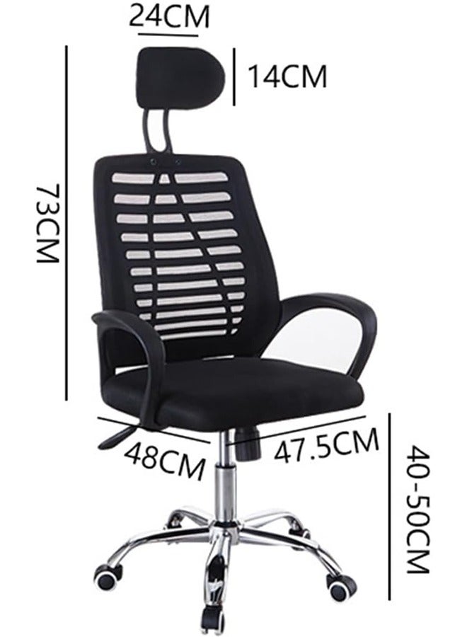 CityRiya-Long Office Chair Ergonomic Mesh Chair Adjustable Home Office Computer Chair PC Desk Chair with Wheels Gaming Chair Executive Office Chair with Lumbar Support Padded Flip-up Armrest Swivel Chair - Image 2