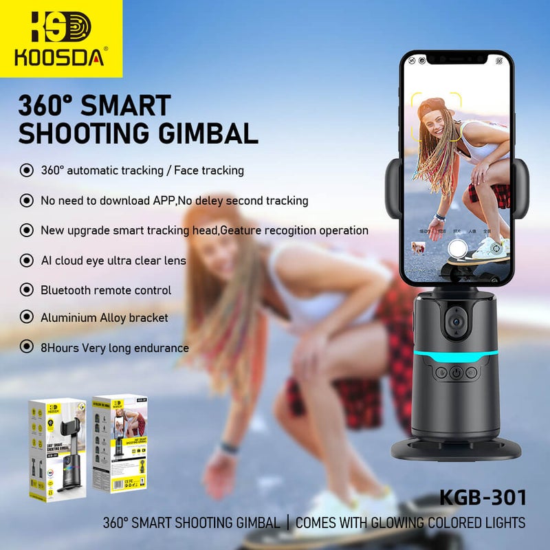 KOOSDA Capture, Illuminate, Create KGB-301 360° Gimbal with Colorful Lighting - Image 2