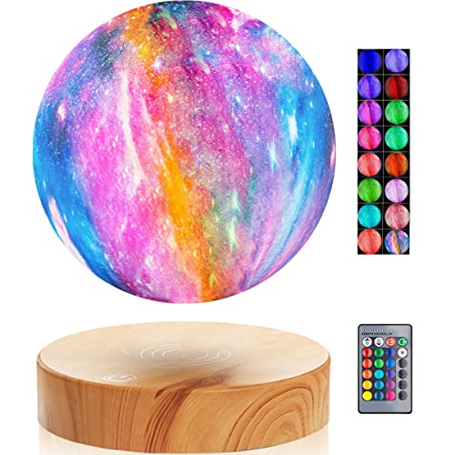 VGAzer Levitating Moon Lamp 5.9 Inch 16 Colors Galaxy Moon Lamp 3D Moon LED Light with Remote Control for Unique Gifts,Room Decor,Night Light,Office Desk Toys - Image 1